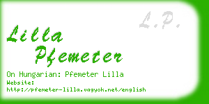 lilla pfemeter business card